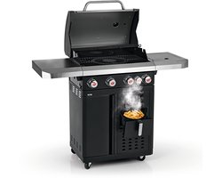 Landmann Fryton 4.1 Gasbarbecue – 3-in-1 Grillen, Bakken & Koken – BBQ met Zijbrander
