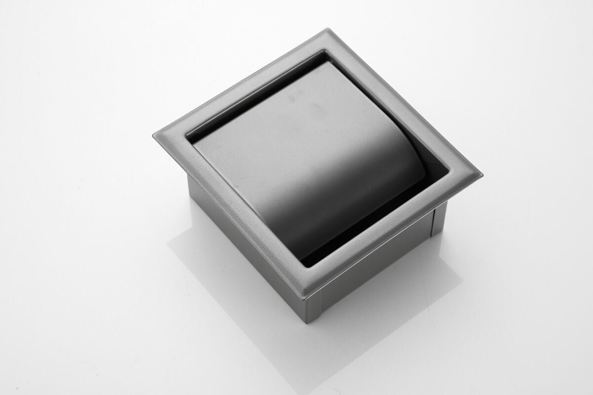 Inbouw toiletrolhouder Gun metal RVS by L'Aqua®
