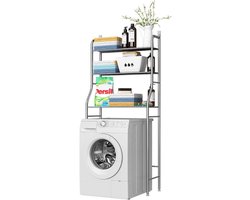 DailySupplies® Wasmachine Kast - Ombouw - Verhoger - Meubel - Zilver