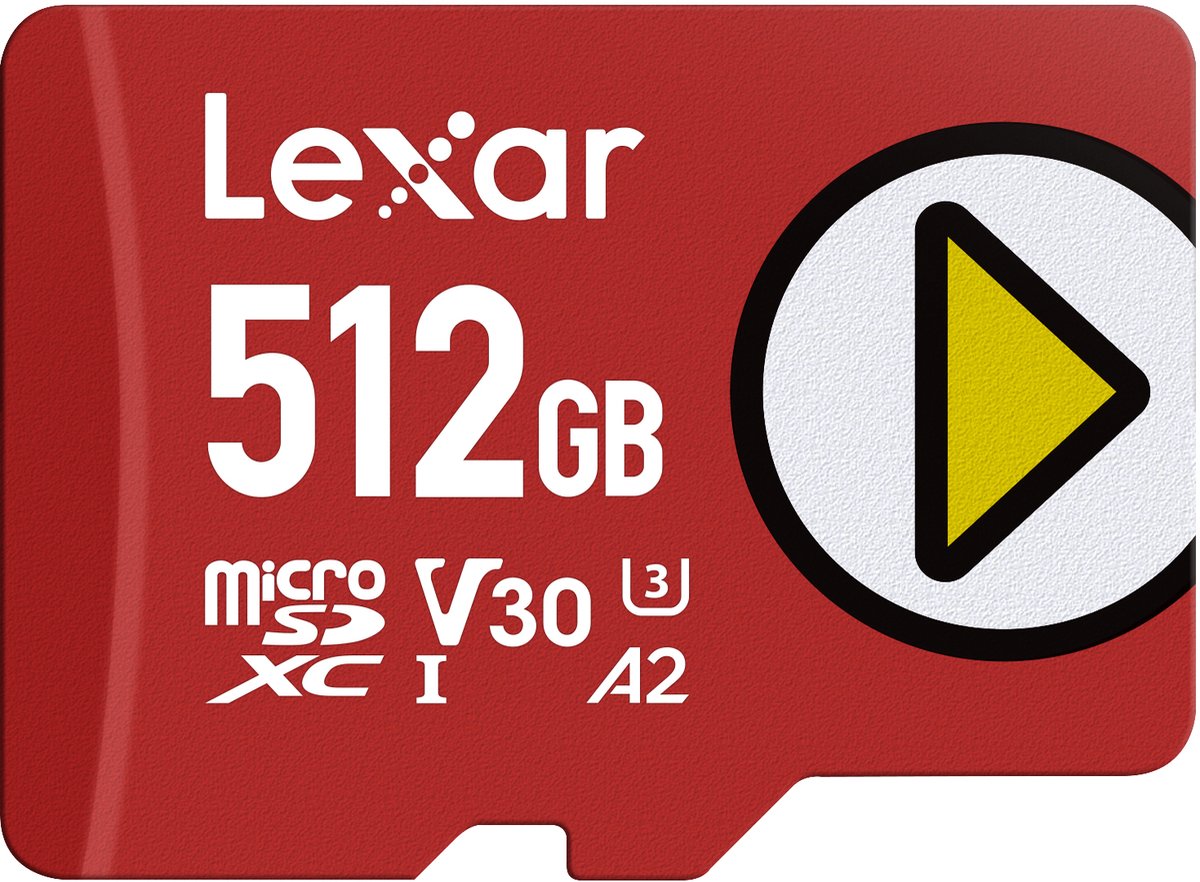 Lexar microSDXC PLAY UHS-I 512GB V30 R205/W140MB/s