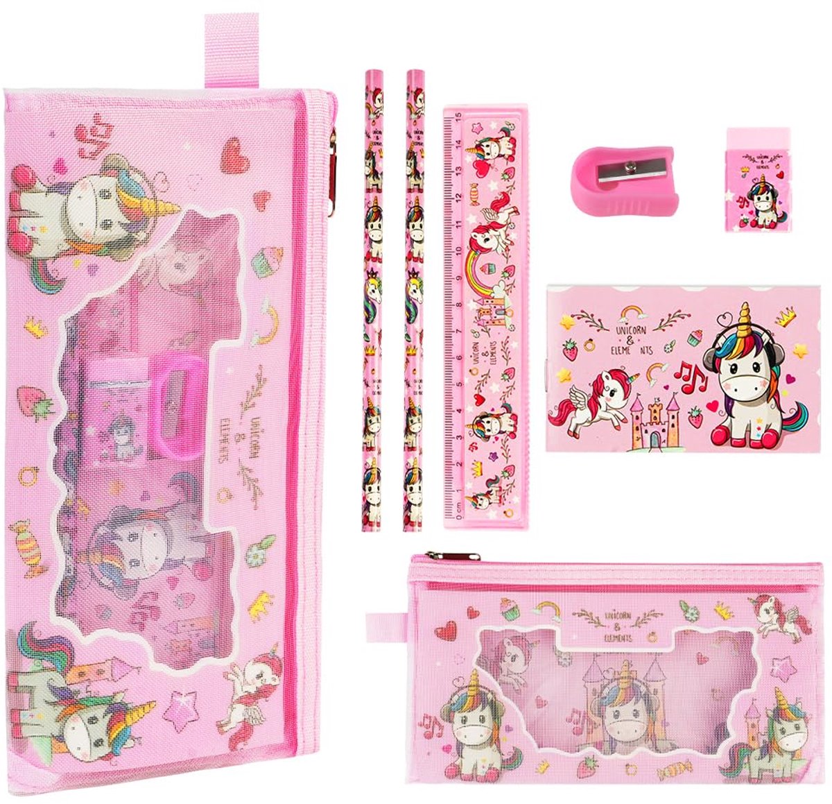 Eenhoorn Schrijfwaren Set 7-delig - Complete Cadeauset voor Kinderen