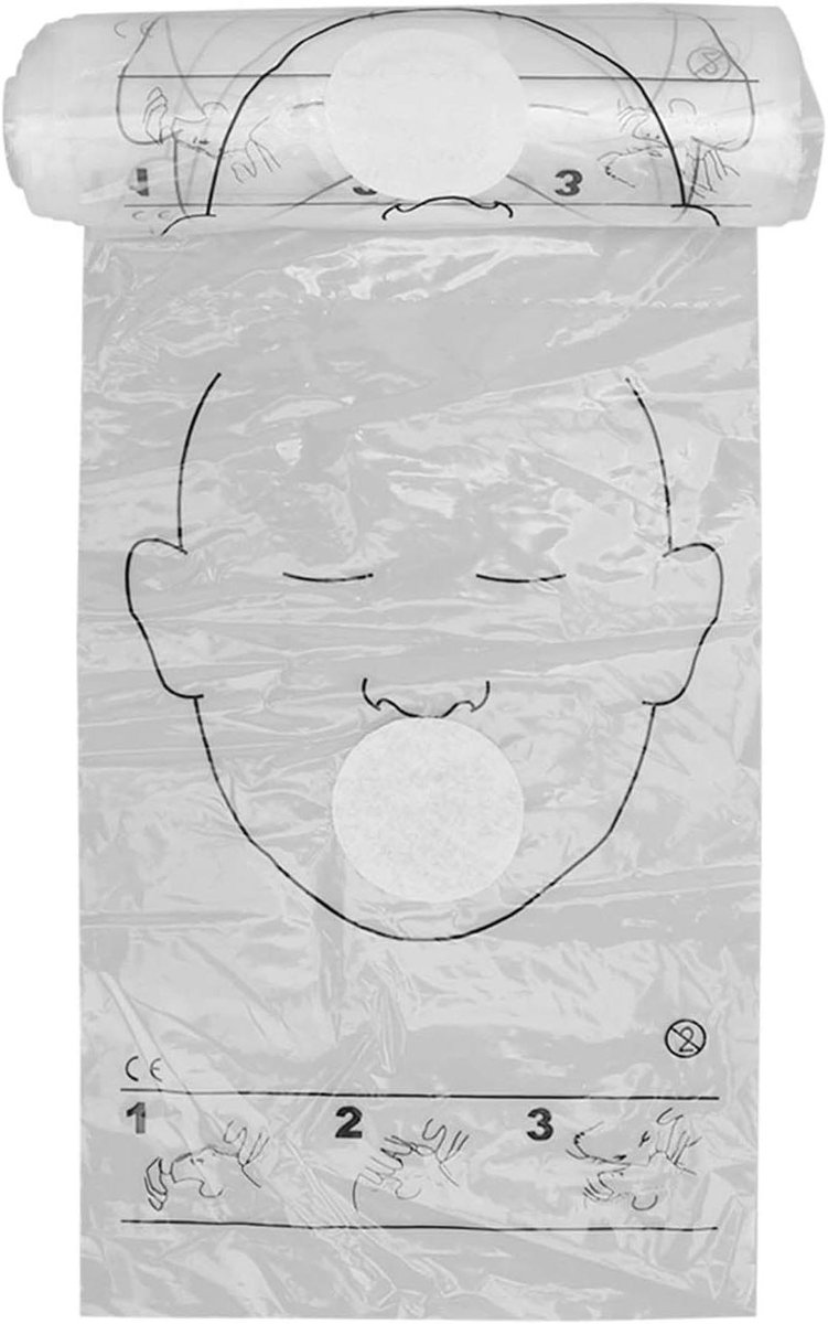 Noodgevallen CPR-reanimatiemasker in Foliezakje voor Gelaatsbescherming - EHBO en CPR Barrière - Herbruikbaar Shield