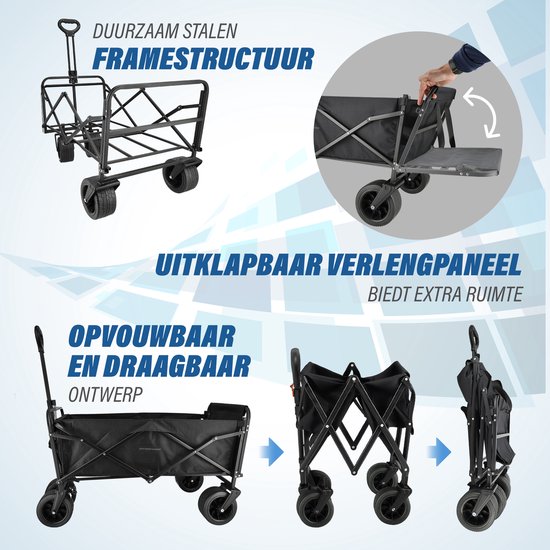 Monstershop Bolderkar Opvouwbaar - Grijs