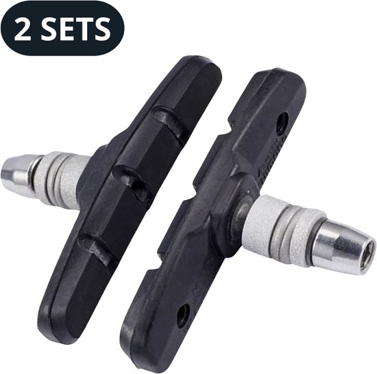 ESTARK® Universele Remblokjes - 2 SETS - V-brake Remschoen - 70 mm - Rubber - Set 4 Stuks - Fietsen Rubberen Remblok - Remschoenen - Remschoentjes - Remblokkenset - Verstelbaar - V brake - Remblok (2) van estark — afbeelding 2