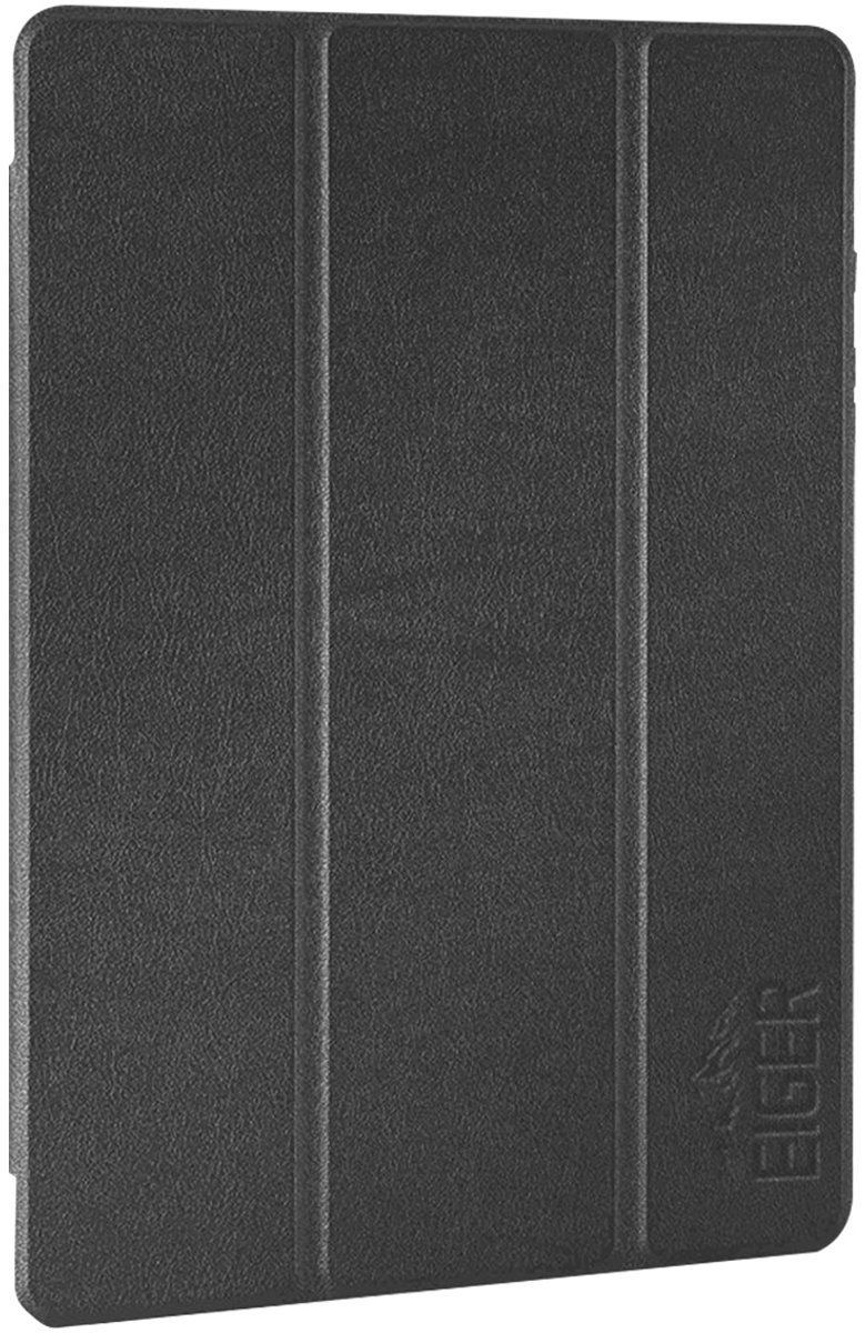 Eiger, Hoesje geschikt voor Samsung Galaxy Tab A9 - Versterkt Folio met Magnetische Standaard, Zwart