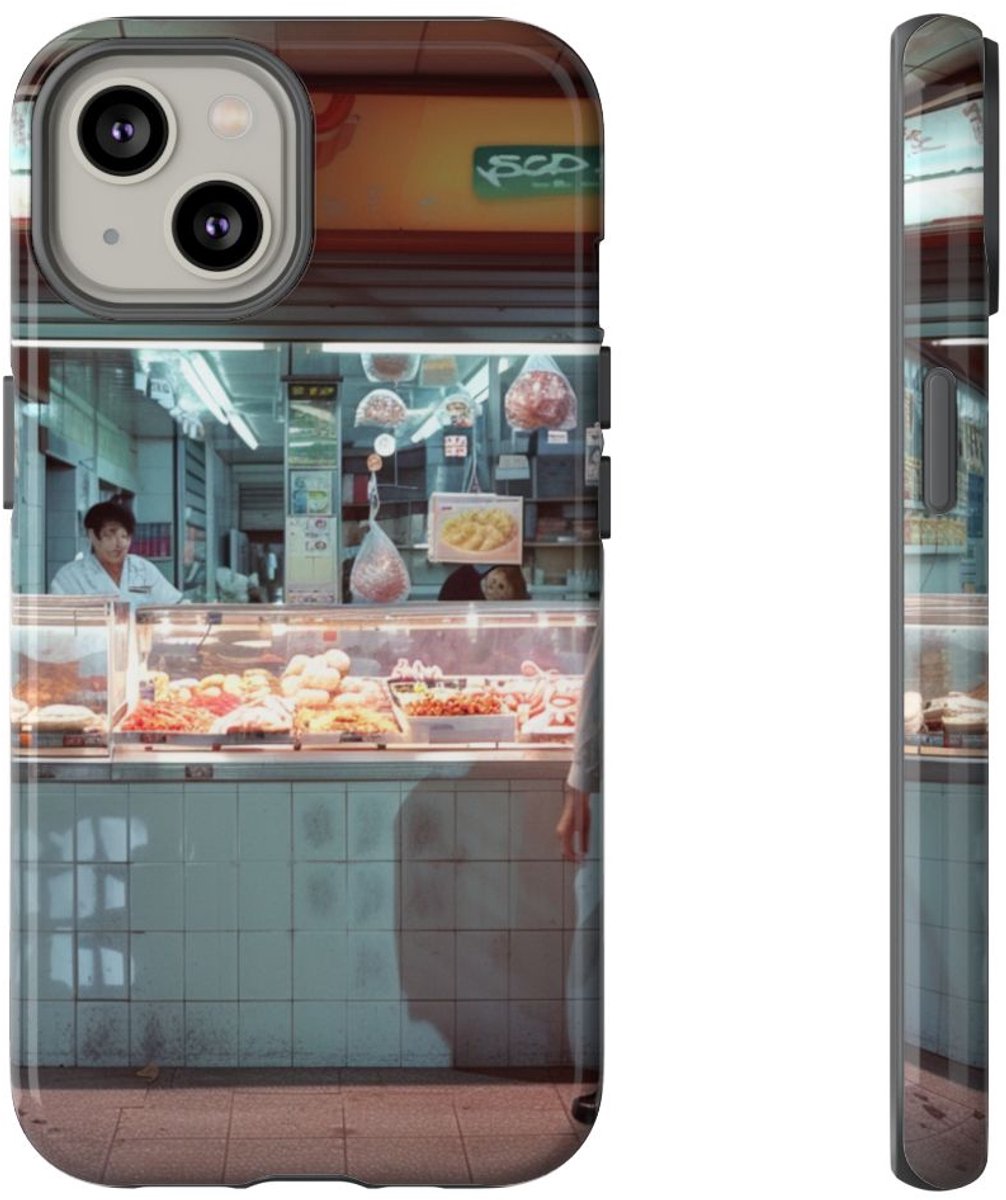 Straatvoedselkraam Tafereel – Telefoonhoesje Geschikt voor iPhone 14