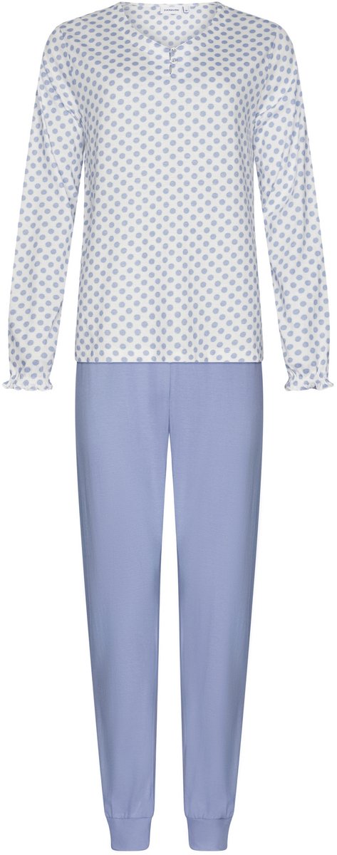 Pastunette Blue Fog - Pyjama - Bio Katoen - Wit/Blauw