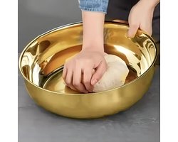 Roestvrijstalen Mengkom Grote Capaciteit – Beslagkom voor Deeg, Groenten Wassen & Salade Maken – RVS Keukenkom Duurzaam & Makkelijk Schoon te Maken