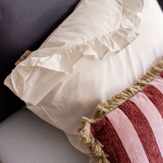 Dindi Home Dekbedovertrek White Ruffle - 240x220 - 100% katoen - Off White van Merkloos — afbeelding 3