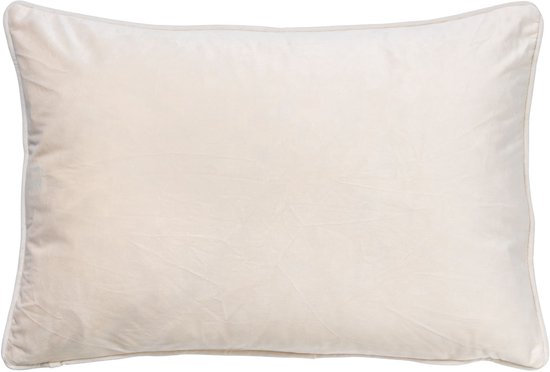 Dutch Decor FINN - Sierkussen 40x60 cm - velvet - effen kleur - Snow White - wit - Inclusief binnenkussen - Luxe kussens voor woonkamer & bank