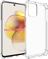 Motorola Moto G73 Hoesje - MobyDefend Transparante Shockproof TPU Gelcase - Verstevigde Hoeken - Volledig Doorzichtig - GSM Hoesje - Telefoonhoesje Geschikt Voor Motorola Moto G73