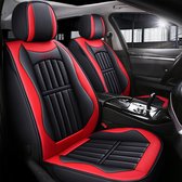 Housses de siège de voiture ELUTO - ensemble complet de 5 sièges - Universel - noir et rouge