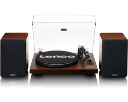 Lenco Platenspeler met Bluetooth - Twee externe Speakers - Ingebouwde Versterker - Lenco Expertise lijn - LS-600WA - Bruin