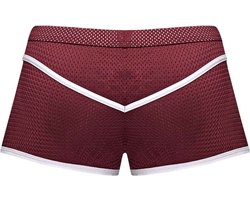 Male Power Mini Short - L burgundy XL