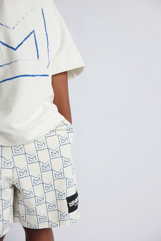 Minikidz Monogram creme wit t shirt streetwear Minikid CREME WIT T SHIRT bol