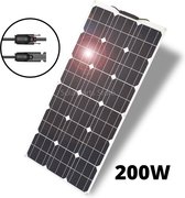 Set de panneaux solaires flexibles - Ensemble complet de Panneaux solaires - Panneau solaire Camper - Bateau - Léger - 200W
