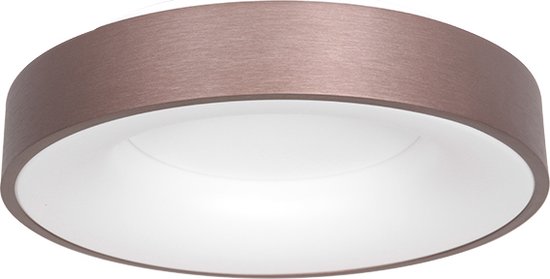 Plafonnier Steinhauer Ringlede – ø 38 cm – Non orientable – Encastré (LED) – bronze et blanc