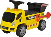 Loopwagen - Loopauto - Graafmachine buitenspeelgoed - Geel - 72 x 28,2 x 42 cm