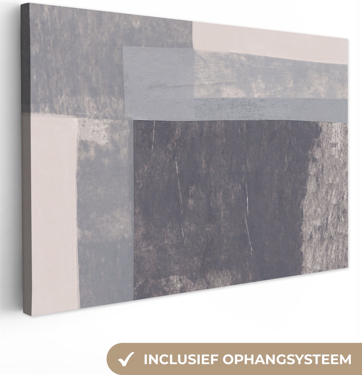 Canvas Schilderij Vormen - Abstract - Verf - Geometrie - 120x80 cm - Wanddecoratie