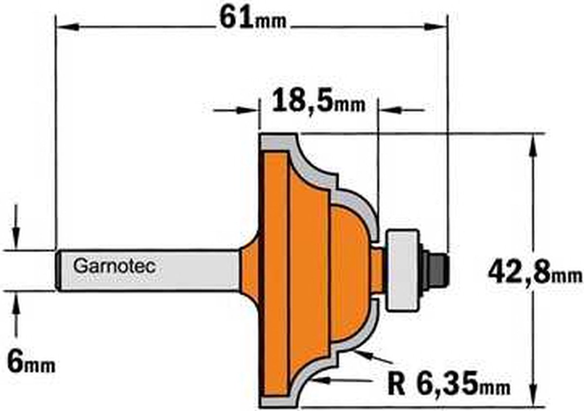 Hm profielfrees 31,7 mm. R=4 - CMT ORANGE TOOLS