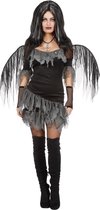 Wilbers & Wilbers - Engel Kostuum - Engel Des Doods Met Vleugels - Vrouw - zwart - Maat 40 - Halloween - Verkleedkleding