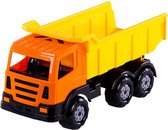 Speelgoed kiepwagen auto voor jongens 41 cm - Buiten/binnen speelgoed auto's - Vrachtwagen met laadklep/oplegger