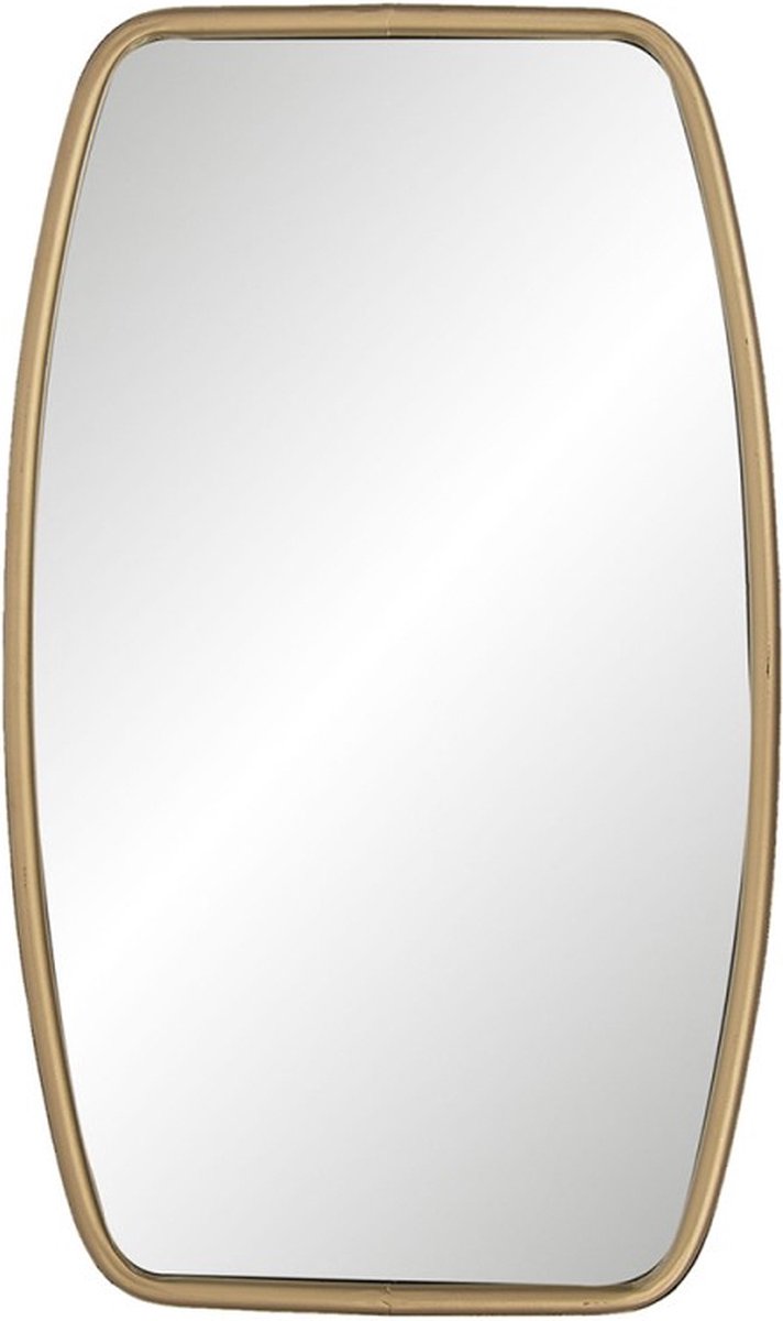 Ovale Wandspiegel met Gouden Rand - 35 x 60 cm - Elegant Metaal Design
