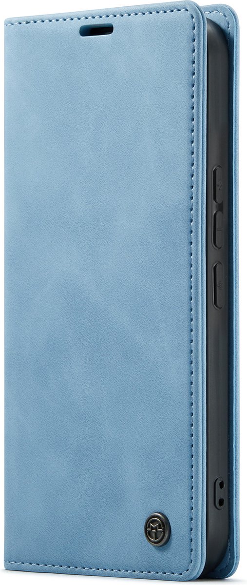 Casemania Hoesje Geschikt voor Samsung Galaxy S21 Plus Sky Blue - Dunne Portemonnee Book Case - Slim Wallet Case met Pasjeshouder