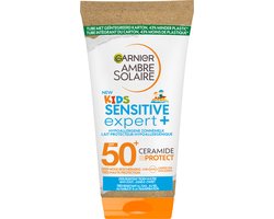Garnier Ambre Solaire Kids Sensitive Expert+ Hypoallergene Zonnebrand melk SPF50+ - Reisformaat voor de Gevoelige Huid met Ceramide Protect - 50 ML