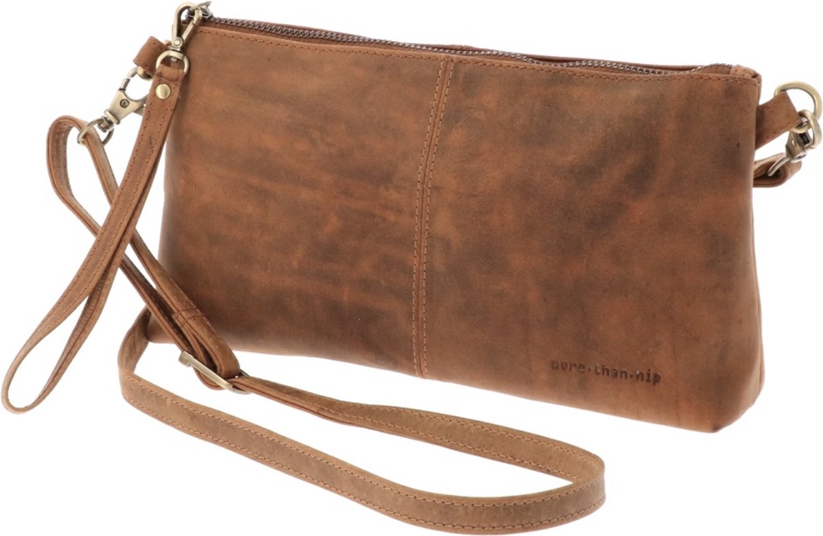 Crossbody Tas Dames - Kleine Schoudertas - Ecoleer - Mat Bruin