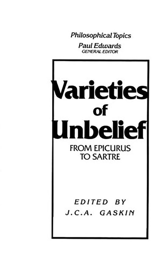 Varieties of Unbelief