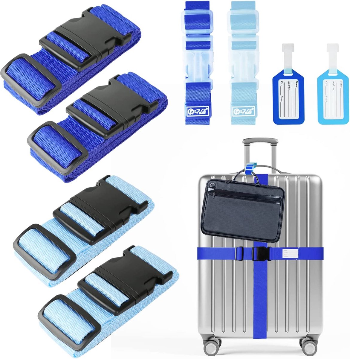 Kofferriemen set – Kofferriem – Reizen - Bagageband