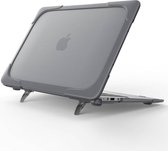 Sterke hardcase hoes met pootjes Geschikt voor MacBook Air 13 inch (2010-2017) grijs