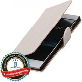 Bookwallet krokodillen wit hoes Huawei P9 Lite