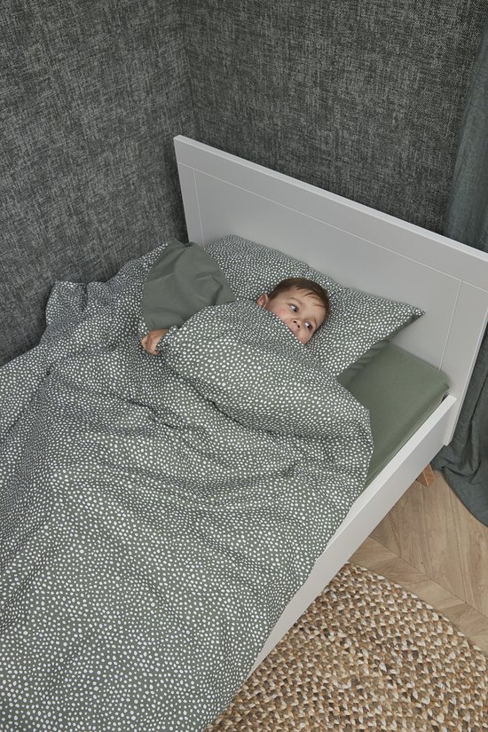 Meyco Baby Cheetah/Uni dekbedovertrek ledikant - forest green - 100x135cm