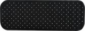 MSV Tapis antidérapant Douche/baignoire salle de bain - caoutchouc - noir - 36 x 97 cm - avec ventouses - format extra long