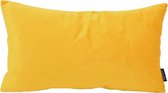 Housse de coussin longue en velours jaune foncé | Velours - Polyester | 30 x 50 cm