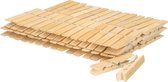 Wasknijpers - 60 stuks - bamboe hout - 7 cm - Wasspelden