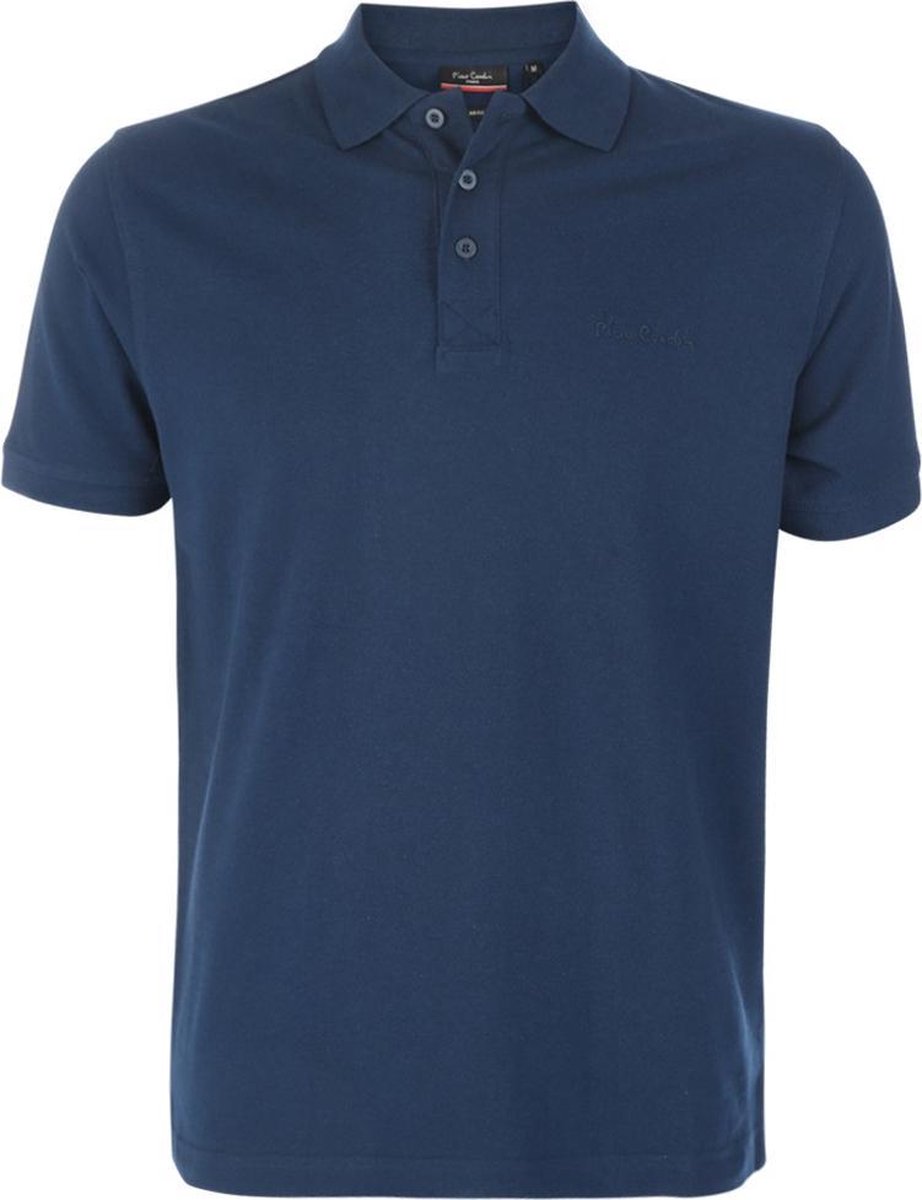 Pierre Cardin - Heren Polo SS Basic Polo - Blauw - Maat XL