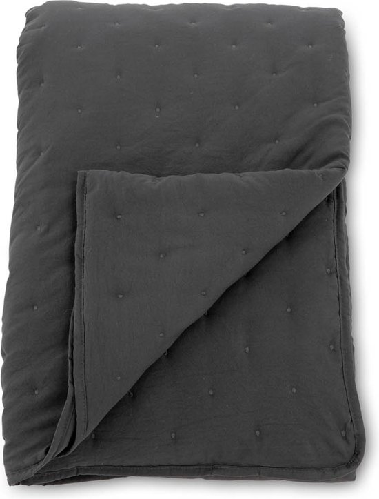 Couvre-lit Sally 260x260cm anthracite.