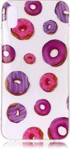 GadgetBay Donuts Flexibel TPU Hoesje iPhone XS Max - Roze Paars