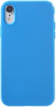 GadgetBay Flexibel hoesje TPU iPhone XR Case - Glanzend Blauw