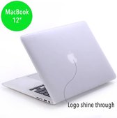 Lunso Geschikt voor MacBook 12 inch cover hoes - case - mat transparant