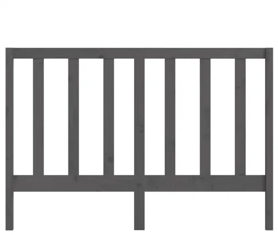 vidaXL Tête de lit Gris 141 x 4 x 100 cm Bois de pin massif