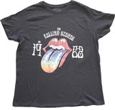 The Rolling Stones - Sixty Rainbow Tongue '62 Dames T-shirt - L - Zwart