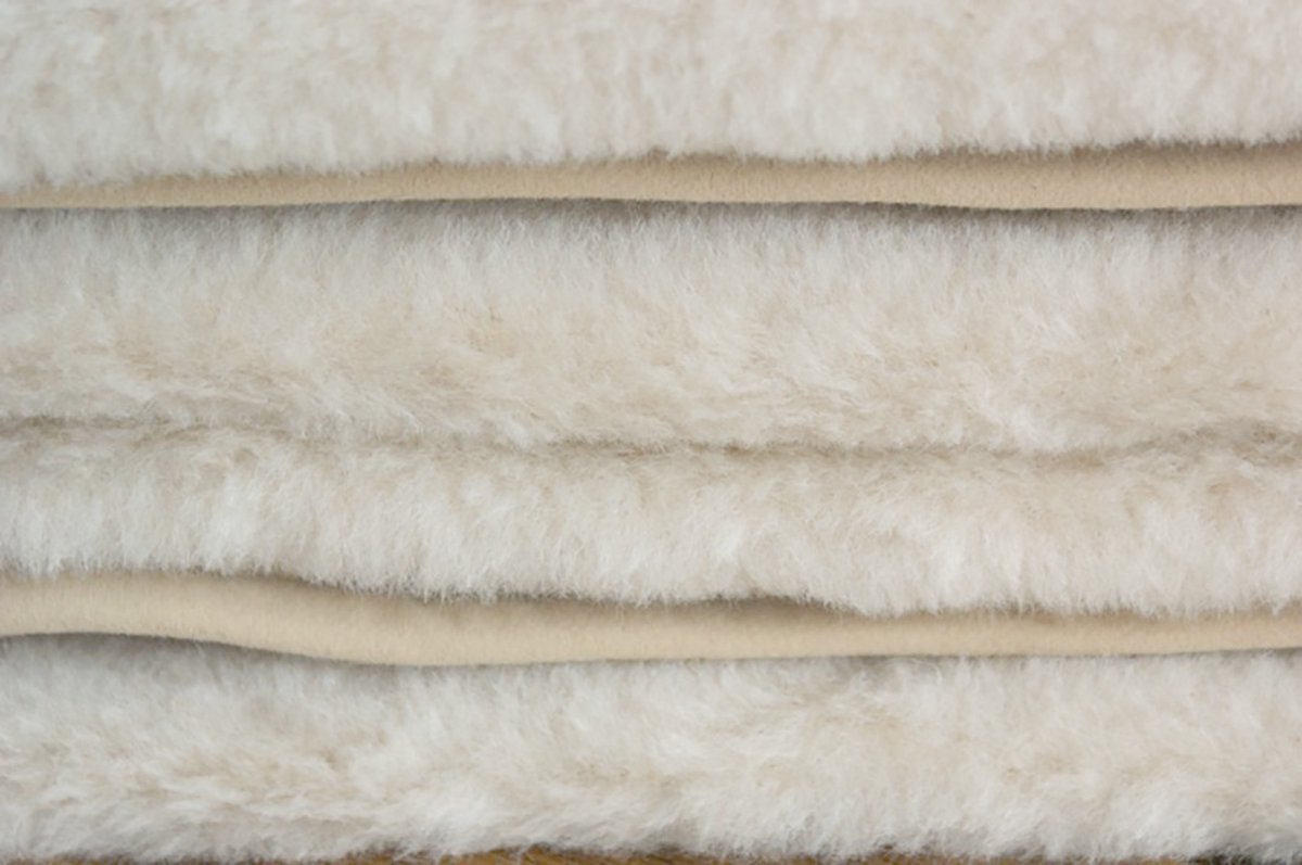 Wollen Deken 100% Wol Merino & Kameel Blend - Almond - OnceDoce® 450 g/m² Heerlijk Zacht Ademend en Warm - Wasbaar - 200x220cm