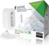 Caméra IP intérieure König HD 720P Rechargeable Blanc / Argent