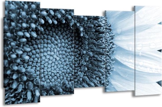 Peinture | Peinture sur toile fleur | Bleu blanc | 150x80cm 5Liège | Tirage photo sur toile