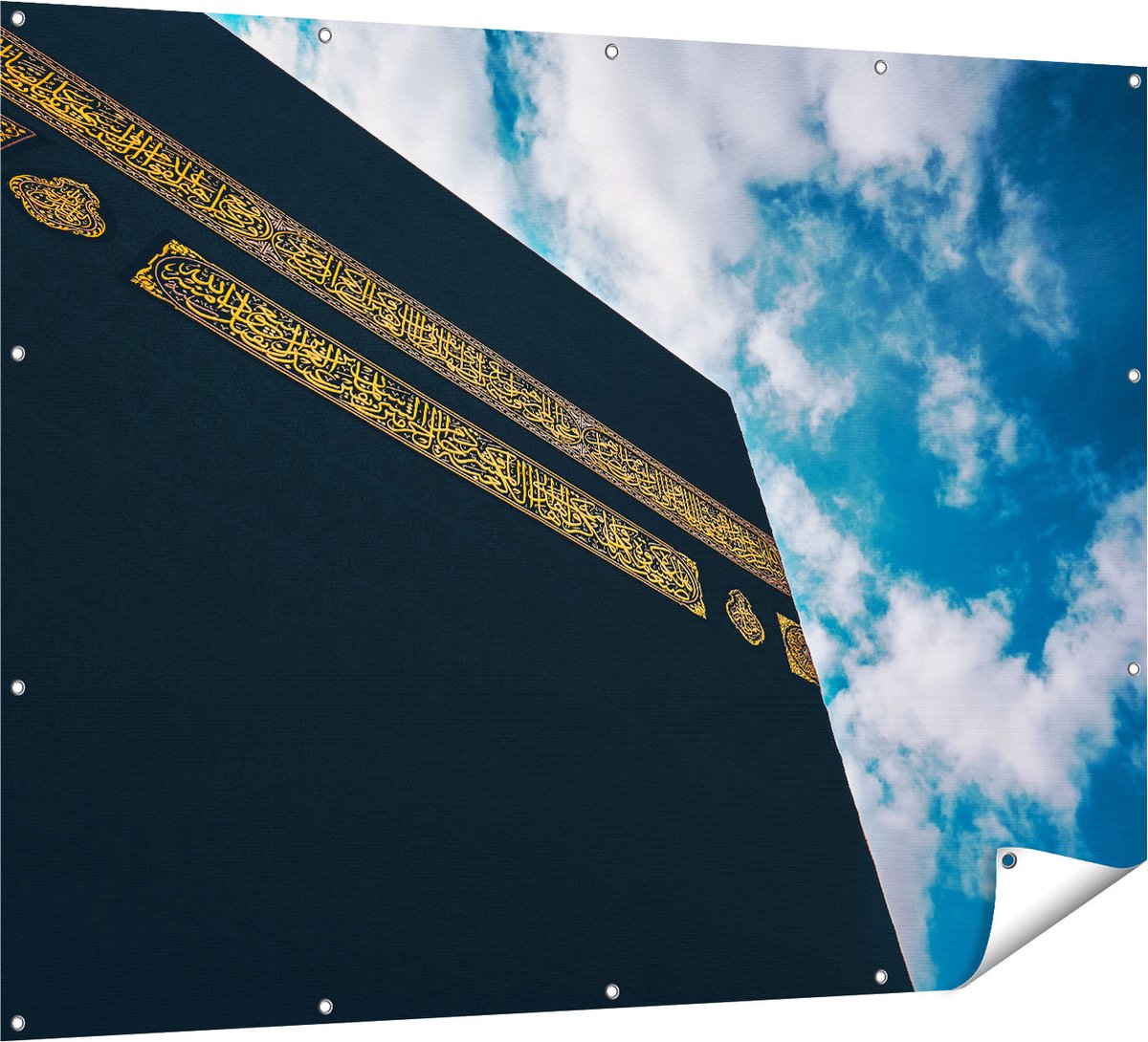 Gards Tuinposter Ka�ba Gebedshuis in Mekka - 160x120 cm - Tuindoek - Tuindecoratie - Wanddecoratie buiten - Tuinschilderij Multikleur