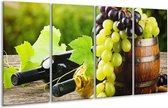 Peinture sur verre Cuisine, Raisins | Vert, marron | 160x80cm 4 Liège | Tirage photo sur verre |  F007493